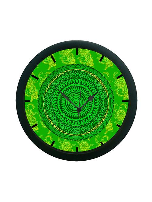 mesleep green ethnic wall clock (with glass) - 12863867 - Very Small Image - 1