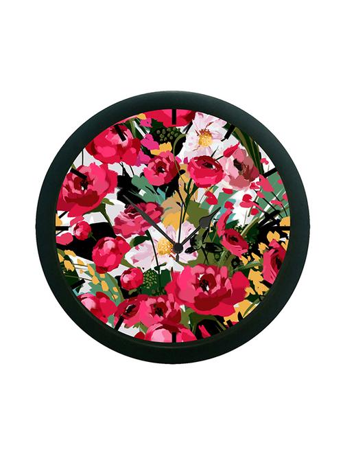 mesleep pink flower wall clock (with glass) - 12863879 - Very Small Image - 1