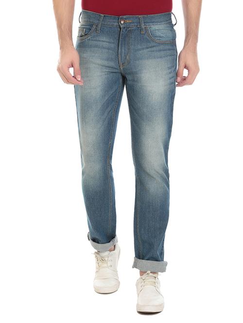 blue cotton regular jean - 12866664 - Very Small Image - 1