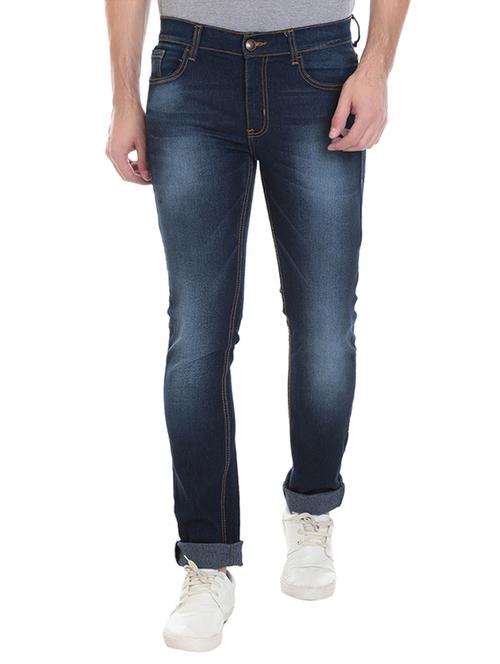 dark blue cotton regular jean - 12866675 - Very Small Image - 1
