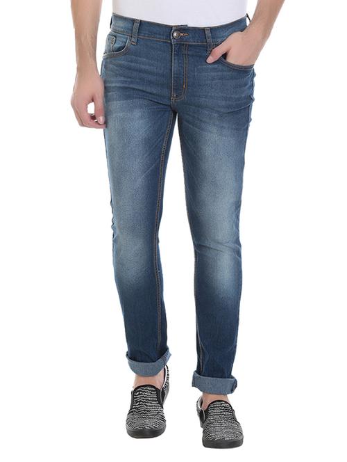 blue cotton regular jeans - 12866676 - Very Small Image - 1
