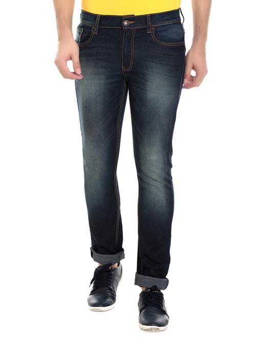 dark blue cotton regular jean - 12866679 - Very Small Image - 1