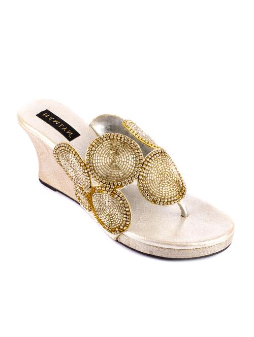 hamlyn grande silver coloured syntheticmade wedge sandal for women's - 12866809 - Very Small Image - 1