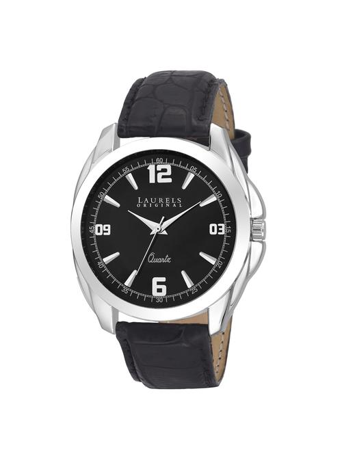 laurels diplomat analog black dial men's watch - lo-dip-302 - 12878670 - Very Small Image - 1