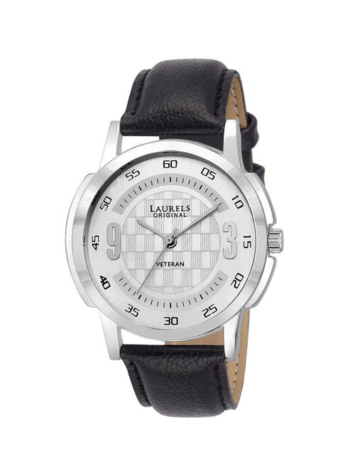 laurels veteran 1 analog silver dial men's watch - lo-vet-101 - 12878693 - Very Small Image - 1