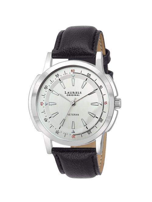 laurels veteran 1 analog silver dial men's watch - lo-vet-102 - 12878694 - Very Small Image - 1