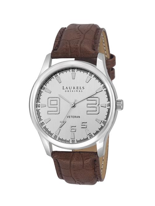 laurels veteran 2 analog silver dial men's watch - lo-vet-202 - 12878697 - Very Small Image - 1