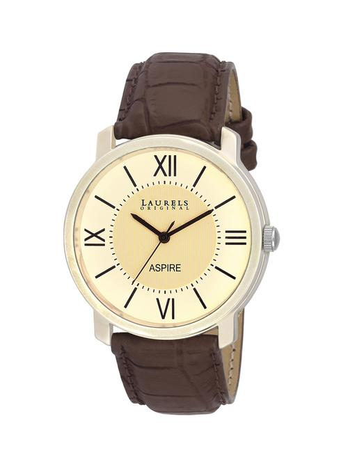 laurels aspire 1 analog beige dial men's watch - lo-asp-101 - 12878710 - Very Small Image - 1
