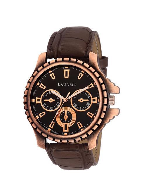 laurels cooper brown dial men's watch - lo-cp-101 - 12878712 - Very Small Image - 1