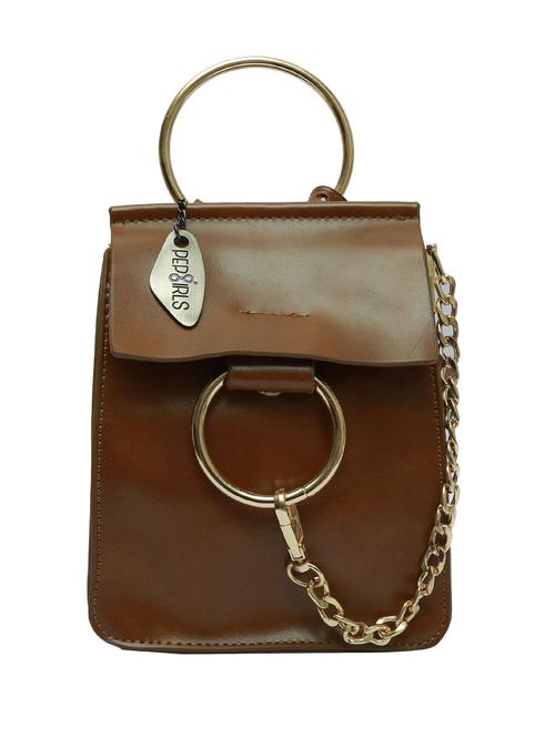 brown leatherette backpack - 12878756 - Very Small Image - 1