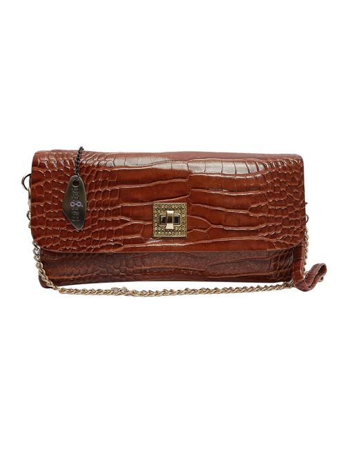 brown leatherette sling bag - 12878826 - Very Small Image - 1