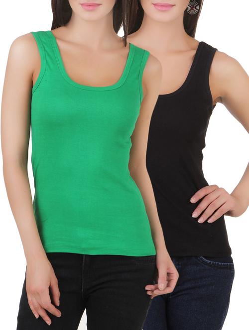 set of 2 multicolored cotton tank tee - 12880421 - Very Small Image - 1