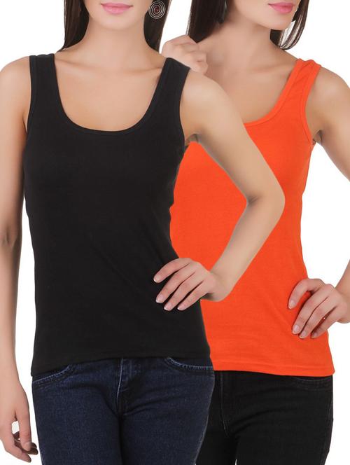 set of 2 multicolored cotton tank tee - 12880422 - Very Small Image - 1