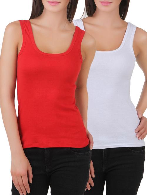 set of 2 multicolored cotton tank tee - 12880442 - Very Small Image - 1