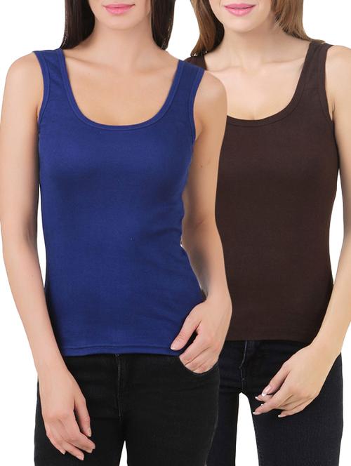 set of 2 multicolored cotton tank tee - 12880451 - Very Small Image - 1