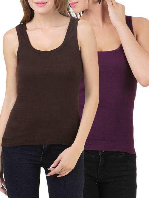 set of 2 multicolored cotton tank tee - 12880453 - Very Small Image - 1