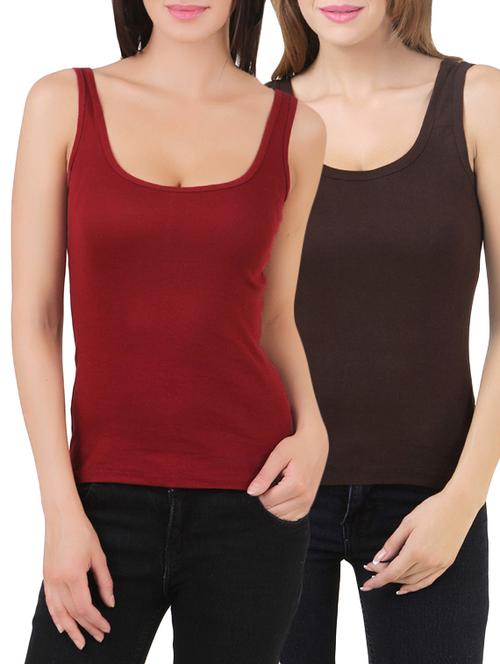 set of 2 multicolored cotton tank tee - 12880454 - Very Small Image - 1