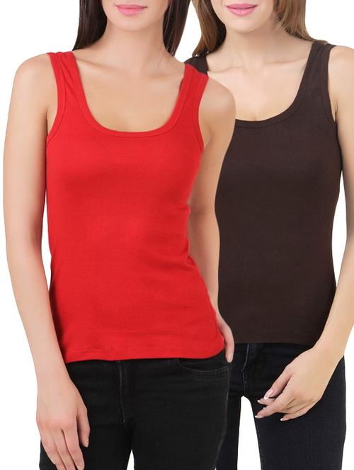 set of 2 multicolored cotton tank tee - 12880456 - Very Small Image - 1