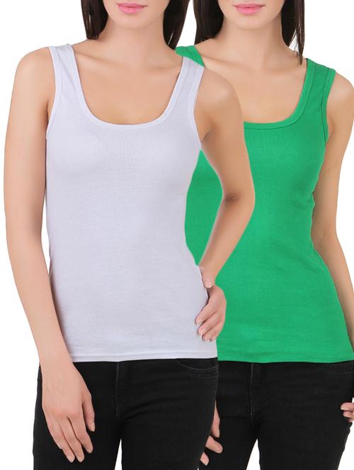set of 2 multicolored cotton tank tee - 12880462 - Very Small Image - 1