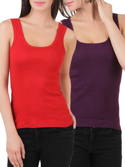 set of 2 multicolored cotton tank tee - 12880463 - Very Small Image - 1