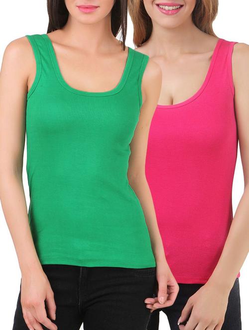 set of 2 multicolored cotton tank tee - 12880493 - Very Small Image - 1