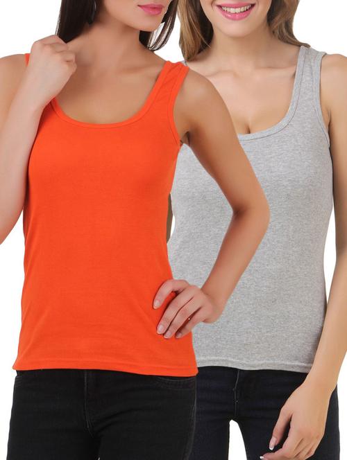 set of 2 multicolored cotton tank tee - 12880508 - Very Small Image - 1