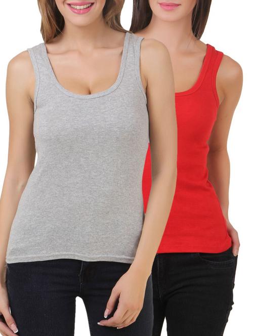 set of 2 multicolored cotton tank tee - 12880512 - Very Small Image - 1