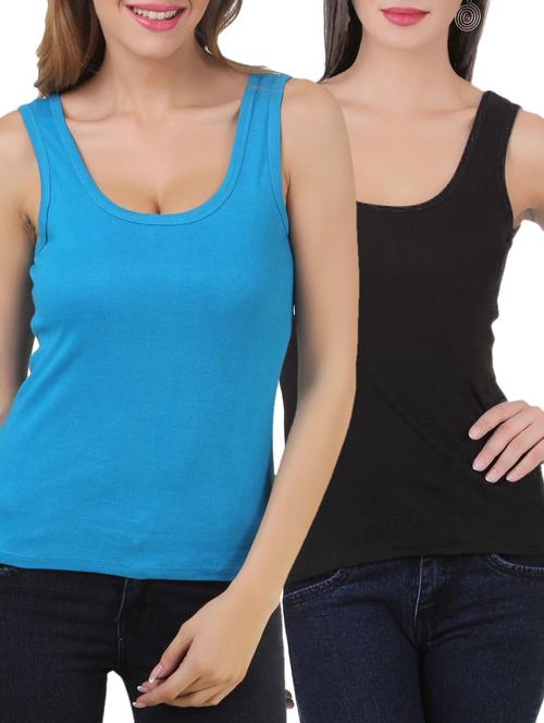 set of 2 multicolored cotton tank tee - 12880515 - Very Small Image - 1