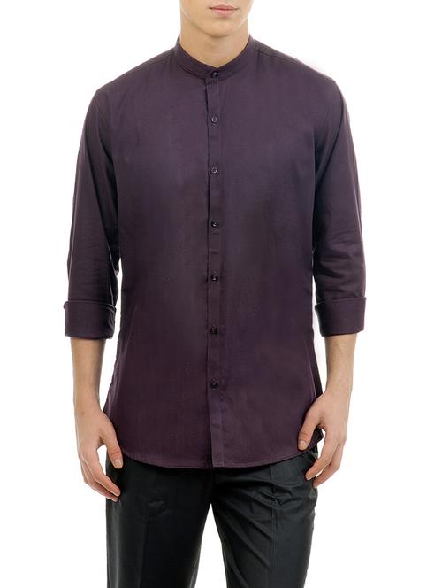 purple cotton formal shirt - 12880739 - Very Small Image - 1