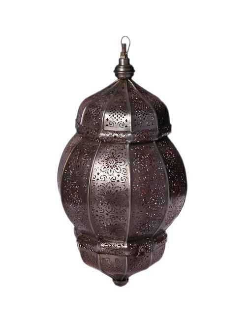 anasa antique black moroccan hanginglantern with copper shade - 12881929 - Very Small Image - 1