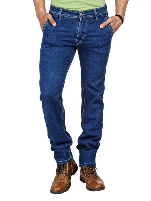 dark blue cotton regular jean - 12882460 - Very Small Image - 1