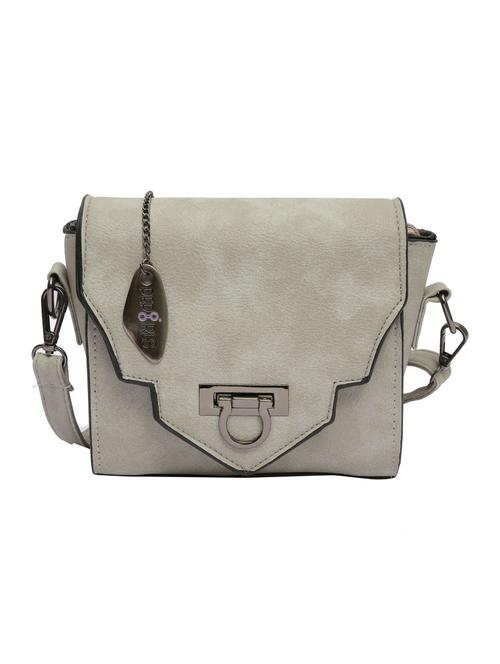 grey leatherette sling bag - 12883070 - Very Small Image - 1