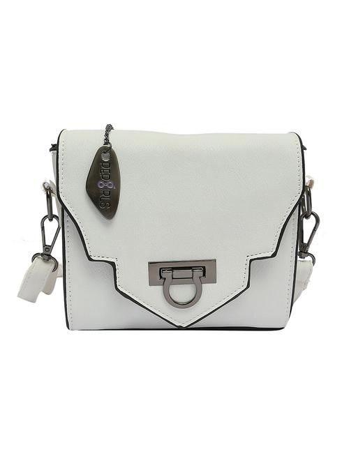white leatherette sling bag - 12883071 - Very Small Image - 1