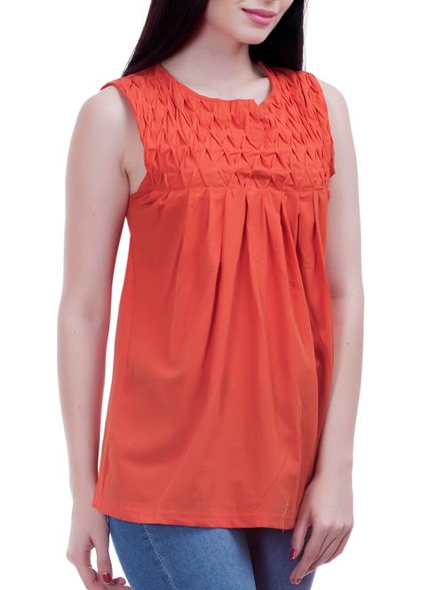 orange cotton regular top - 12883447 - Very Small Image - 1