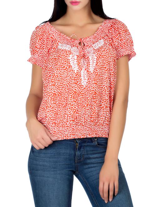 orange cotton regular top - 12883456 - Very Small Image - 1