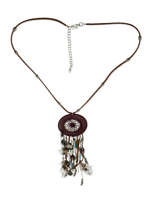 brown fur long necklace - 12883664 - Very Small Image - 1