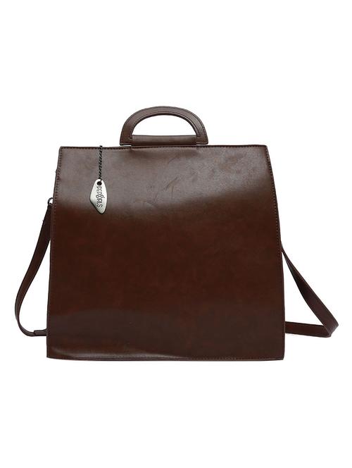 brown leatherette handbag - 12885348 - Very Small Image - 1