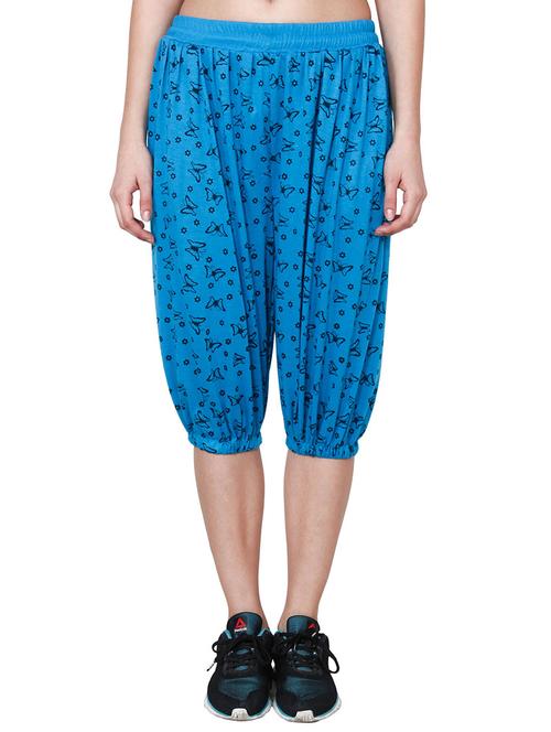light blue printed viscose capris - 12886921 - Very Small Image - 1
