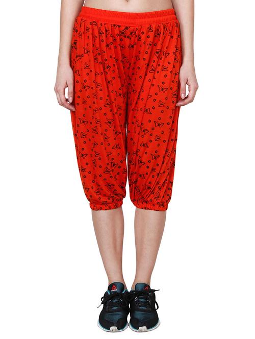 orange printed viscose capris - 12886927 - Very Small Image - 1