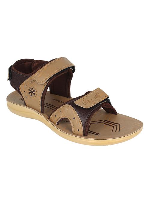 beige leatherette back strap floater - 12887147 - Very Small Image - 1