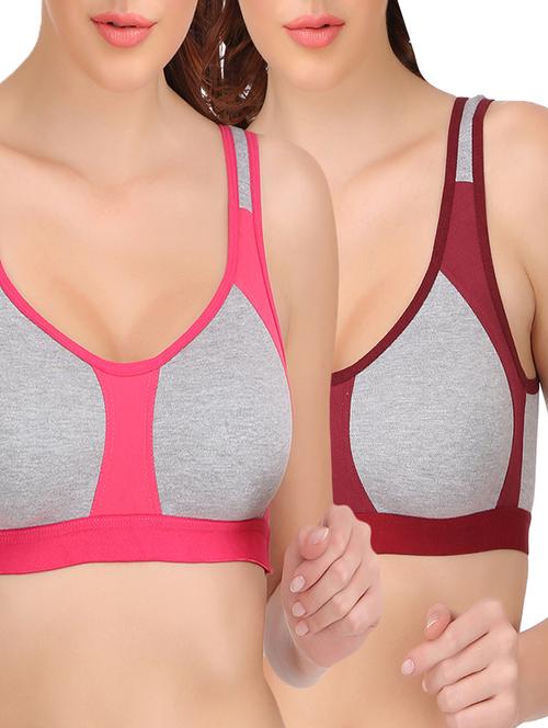 set of 2 color block bra - 12888143 - Very Small Image - 1
