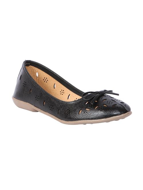 black faux leather slip on ballerina - 12888253 - Very Small Image - 1