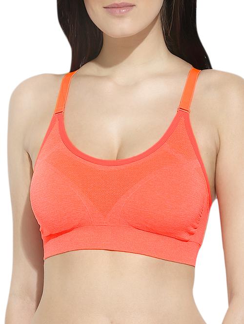 racer back solid sports bra - 12888482 - Very Small Image - 1