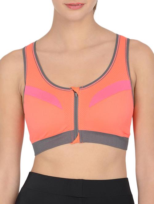 orange polyester sports bra - 12888551 - Very Small Image - 1