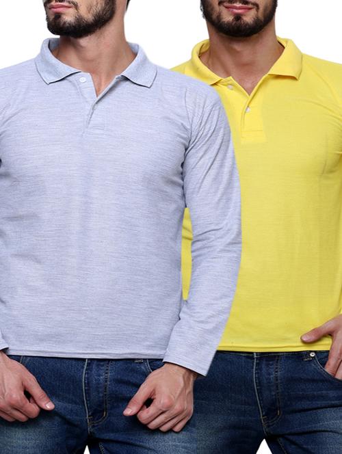 blue yellow set of 2 cotton t-shirt - 12888692 - Very Small Image - 1