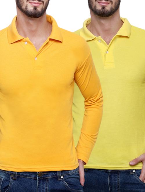 yellow set of 2 cotton t-shirt - 12888696 - Very Small Image - 1