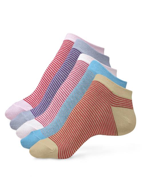 set of 5 multi colored cotton pair of socks - 1288909 - Very Small Image - 1