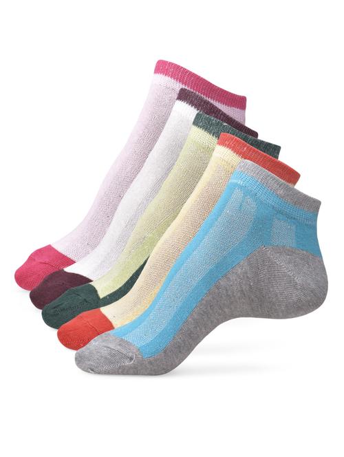 set of 5 multi colored cotton pair of socks - 1288911 - Very Small Image - 1