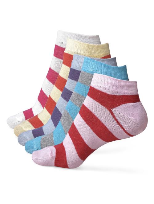 set of 5 multi colored cotton pair of socks - 1288912 - Very Small Image - 1