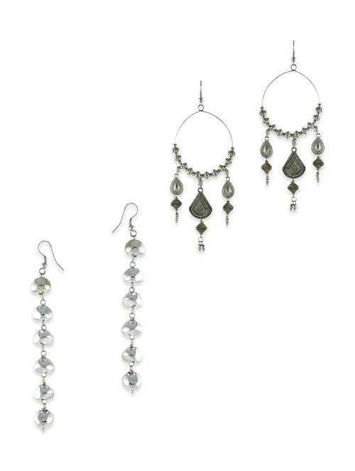 silver metal chandellier earring - 12889817 - Very Small Image - 1